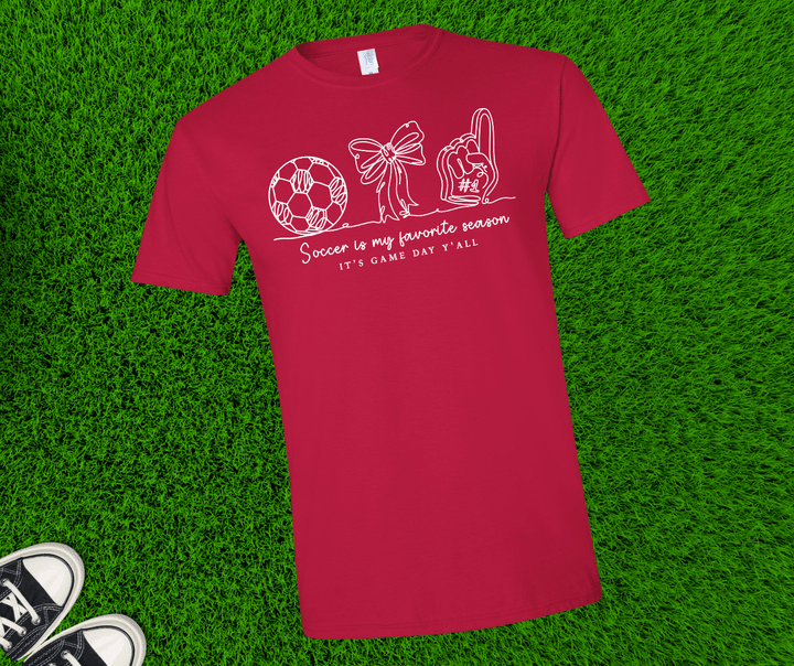 Soccer is My Favorite Season (Pick your tee color) - Graphic Tee - The Red Rival