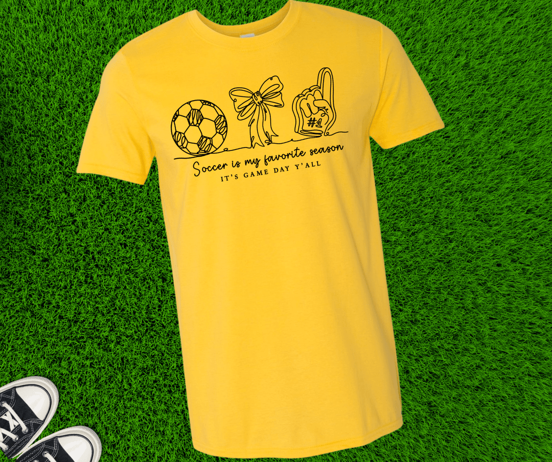 Soccer is My Favorite Season (Pick your tee color) - Graphic Tee - The Red Rival