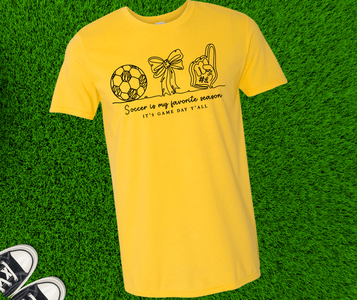 Soccer is My Favorite Season (Pick your tee color) - Graphic Tee - The Red Rival