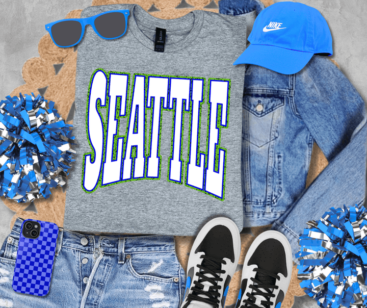 Solid Seattle Text (Choose Your Tee Color) - Tees - The Red Rival