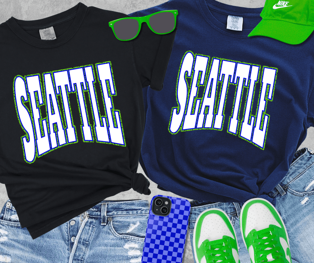 Solid Seattle Text (Choose Your Tee Color) - Tees - The Red Rival