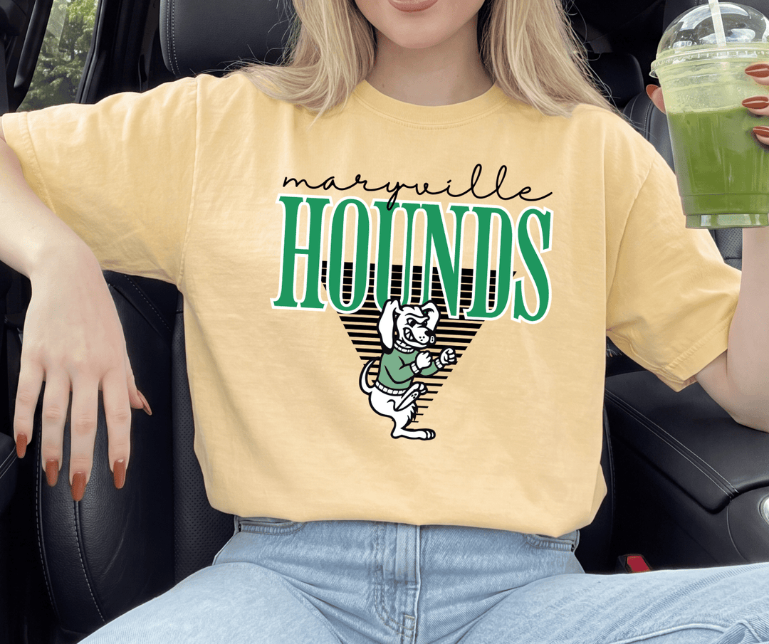 Spoofy Retro Maryville Hounds Butter Tee - Tees - The Red Rival