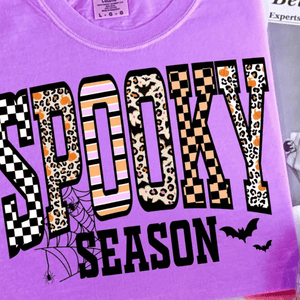 Spooky Season Halloween Letters (Pick Your Tee Color) - Tees - The Red Rival