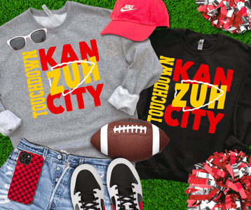 Square Touchdown KanZuh City (Pick your SWEATSHIRT Color) - Tees - The Red Rival