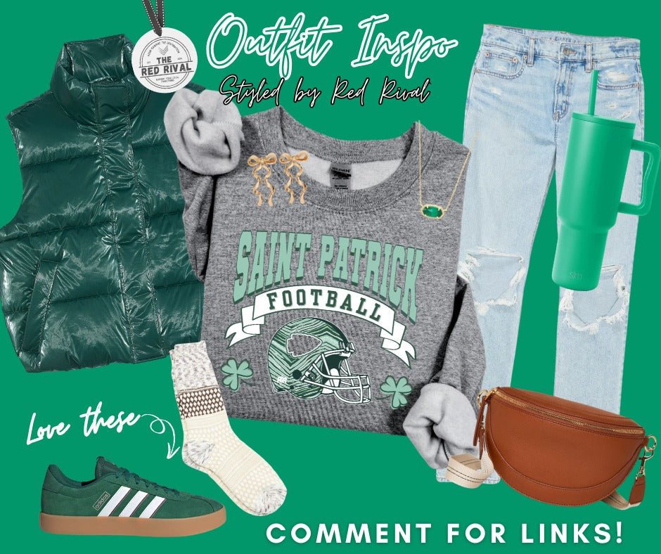 St Patrick Football Zebra Helmet Grey Tee or Sweatshirt - Tees - The Red Rival