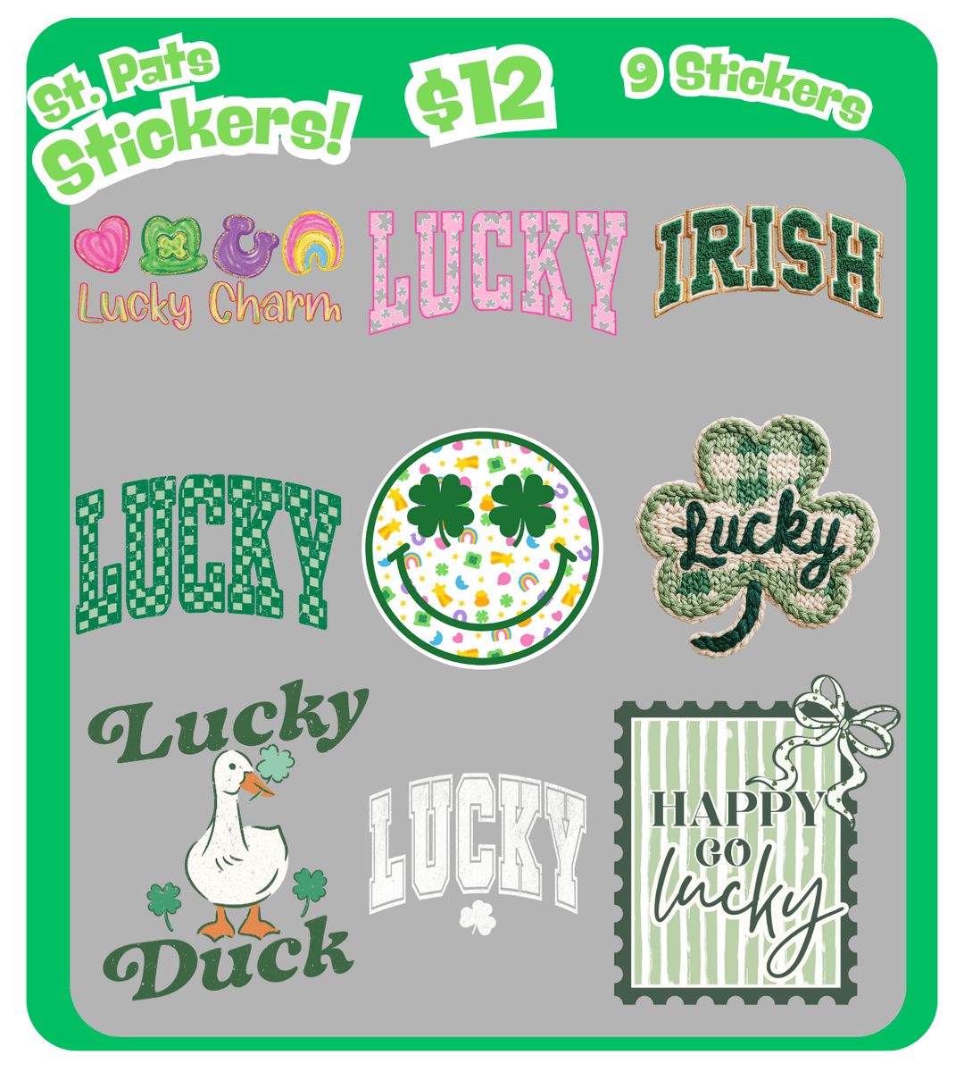 St Pats Sticker Set - Stickers - The Red Rival