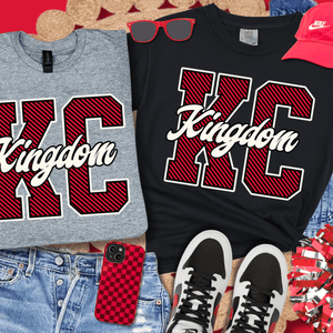 Striped KC Kingdom (Pick Your Tee Color) - Tees - The Red Rival