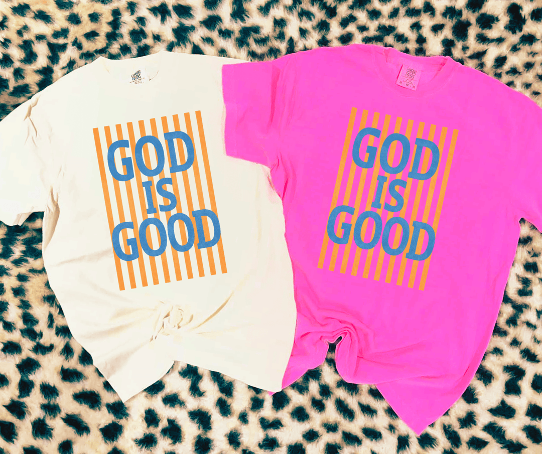 Stripped God is Good (Pick your Tee Color) - Tees - The Red Rival