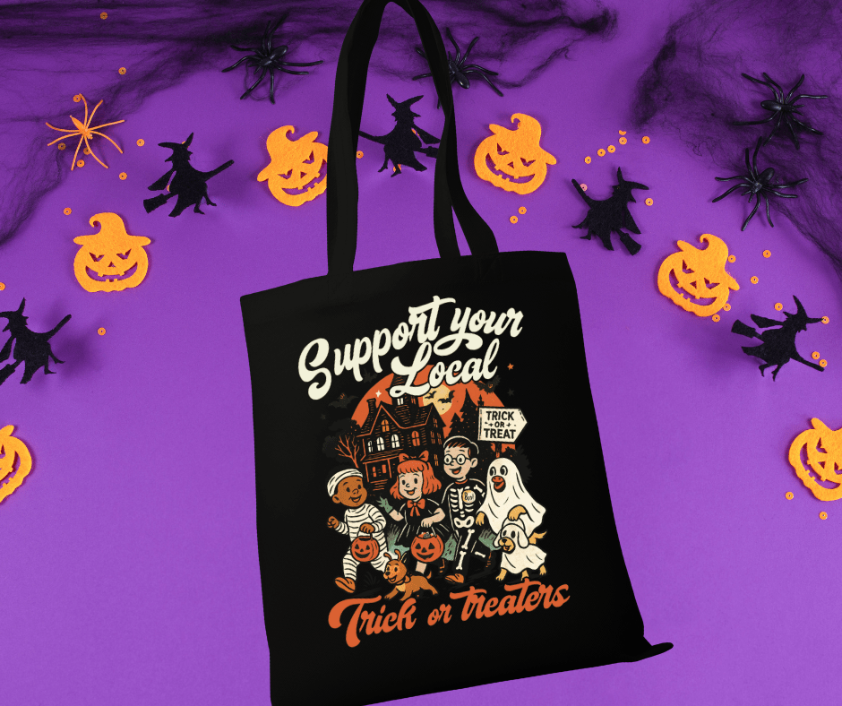 Support Your Local Trick or Treaters Black Bag - Tees - The Red Rival