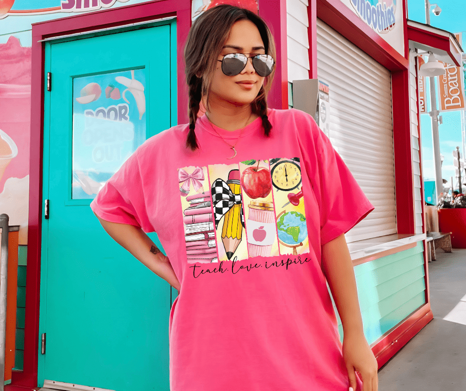 Teach, Love, Inspire Vintage Design - Crunchberry Tee - Graphic Tee - The Red Rival