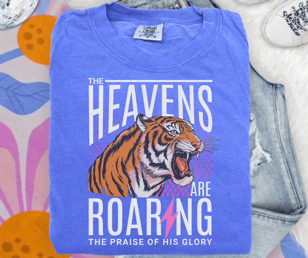 The Heavens are Roaring Blue Tee - Tees - The Red Rival