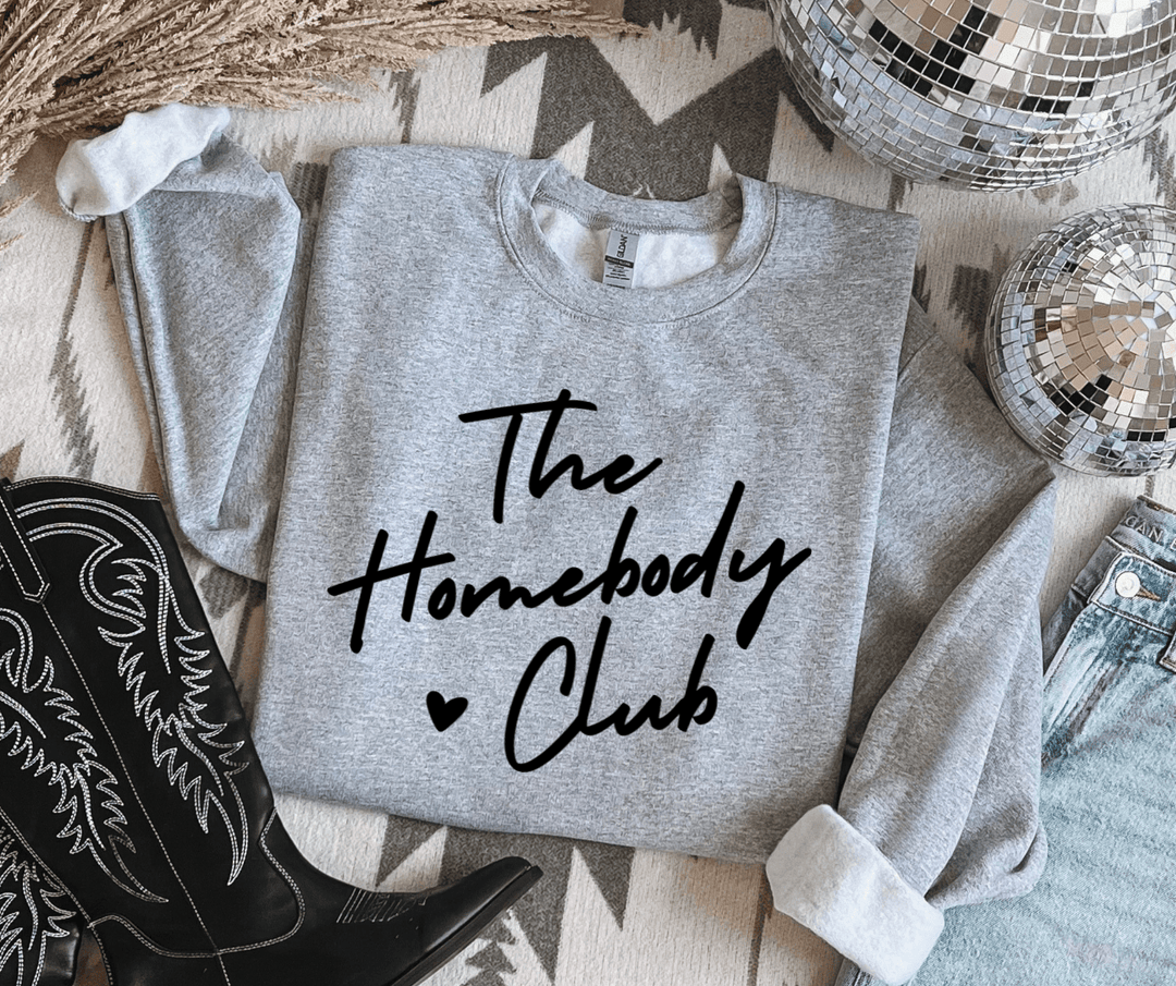 The Homebody Club Sport Grey Tee or Sweatshirt - Tees - The Red Rival