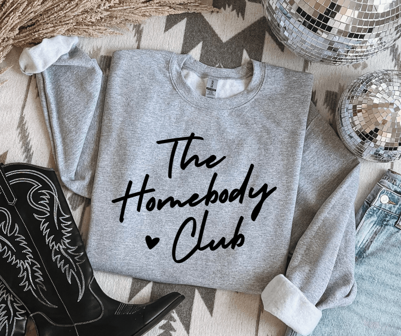 The Homebody Club Sport Grey Tee or Sweatshirt - Tees - The Red Rival