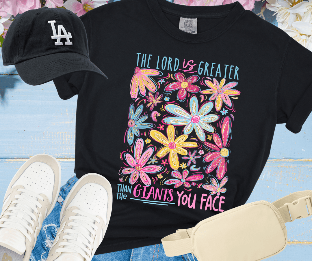 The Lord Is Greater Black Tee or Sweatshirt - Tees - The Red Rival