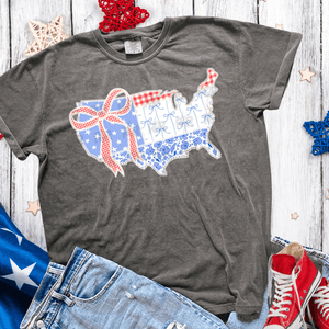 United States Bow Coquette (Pick Your Tee Color) - Graphic Tee - The Red Rival