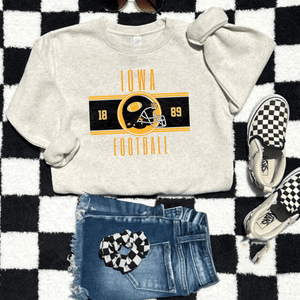 Vintage Black & Gold Football Tan/Cream Sweatshirt - Tees & Sweatshirts - The Red Rival