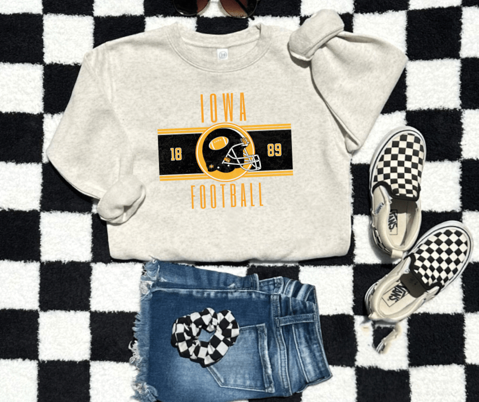 Vintage Black & Gold Football Tan/Cream Sweatshirt - Tees & Sweatshirts - The Red Rival