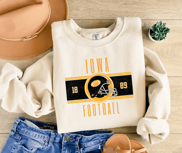 Vintage Black & Gold Football Tan/Cream Sweatshirt - Tees & Sweatshirts - The Red Rival