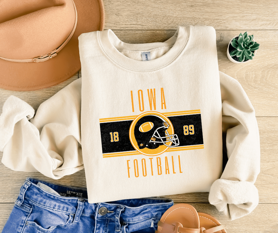 Vintage Black & Gold Football Tan/Cream Sweatshirt - Tees & Sweatshirts - The Red Rival