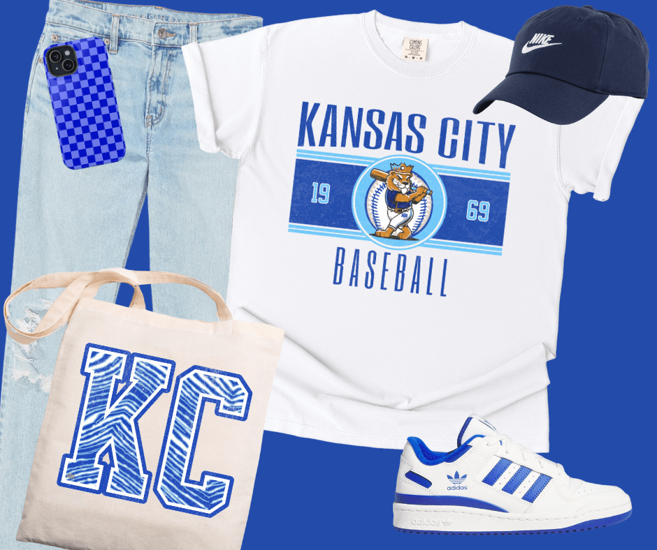 Vintage Kansas City Baseball Lion Player Center 1969 (Pick your tee color) - Tees - The Red Rival