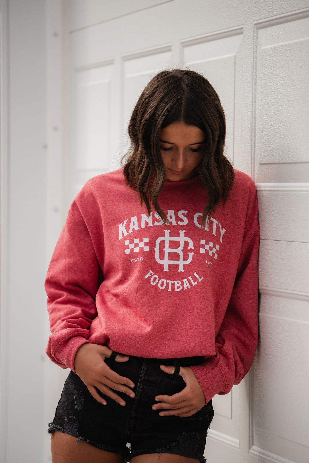 Vintage Kansas City Football Heather Red Sweatshirt - Graphic tee - The Red Rival