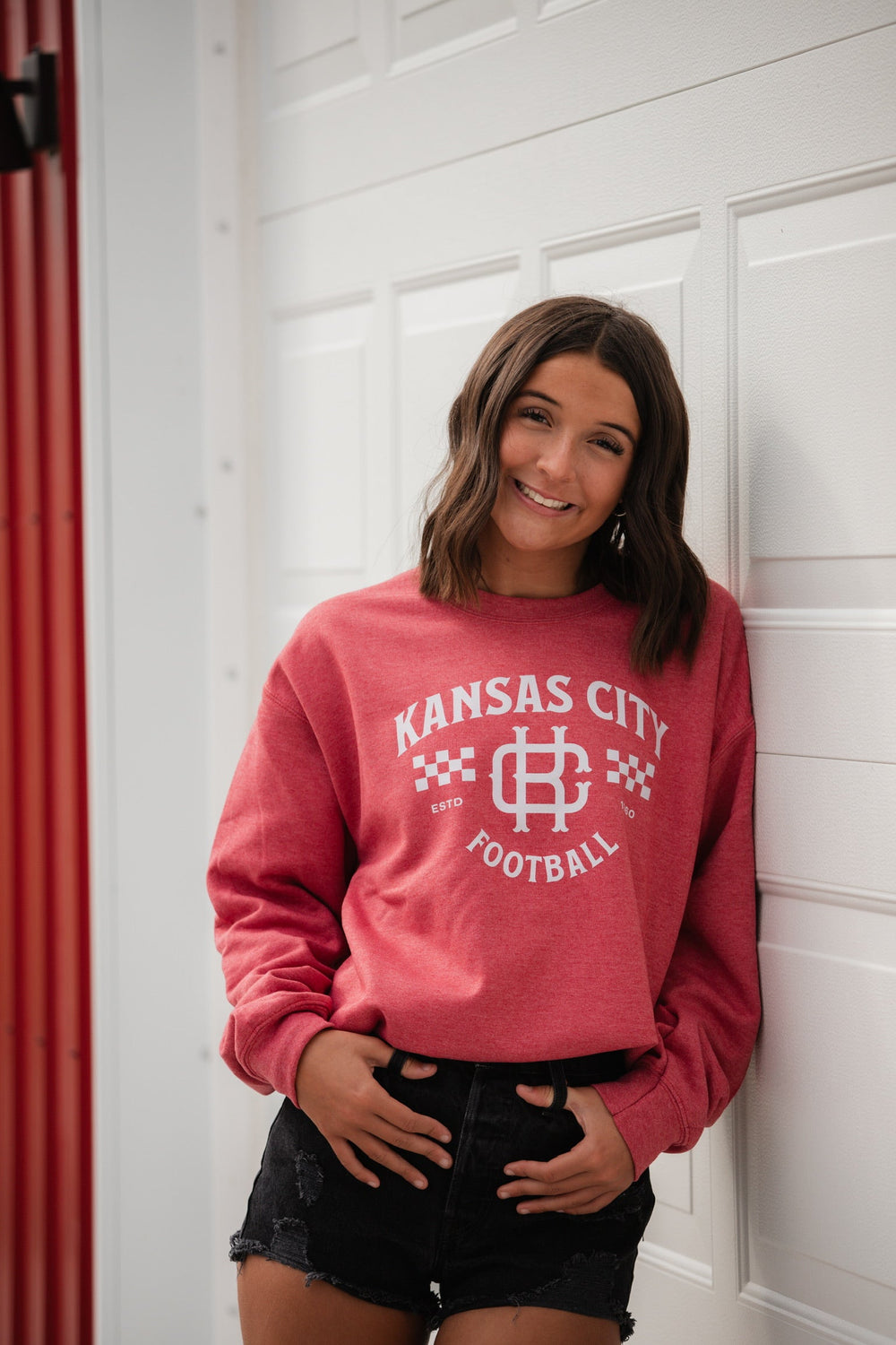 Vintage Kansas City Football Heather Red Sweatshirt - Graphic tee - The Red Rival