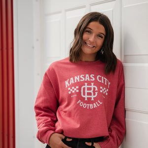 Vintage Kansas City Football Heather Red Sweatshirt - Graphic tee - The Red Rival