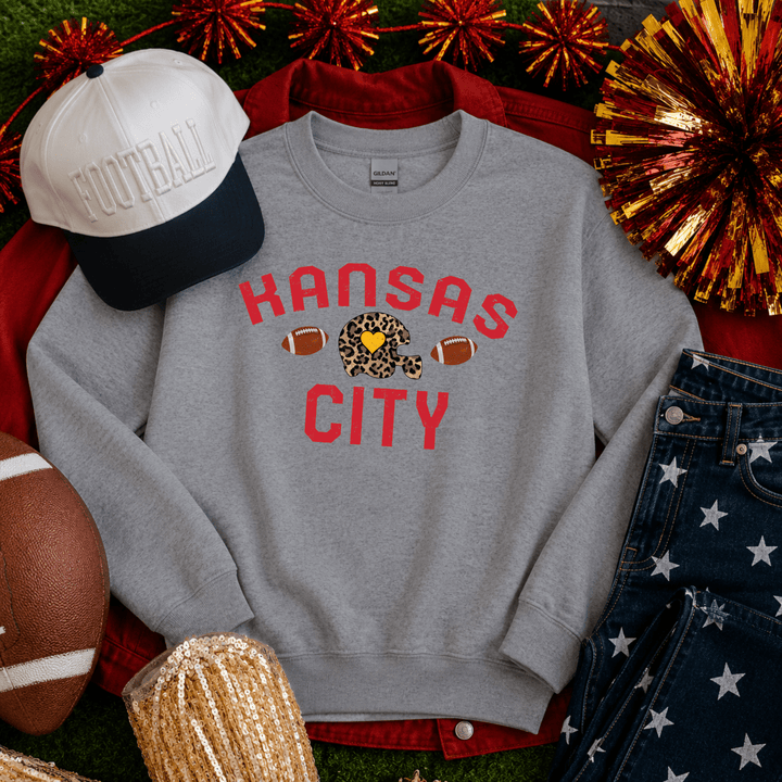 Vintage Kansas City w/ Leopard Helmet - Tees &amp; Sweatshirts - The Red Rival