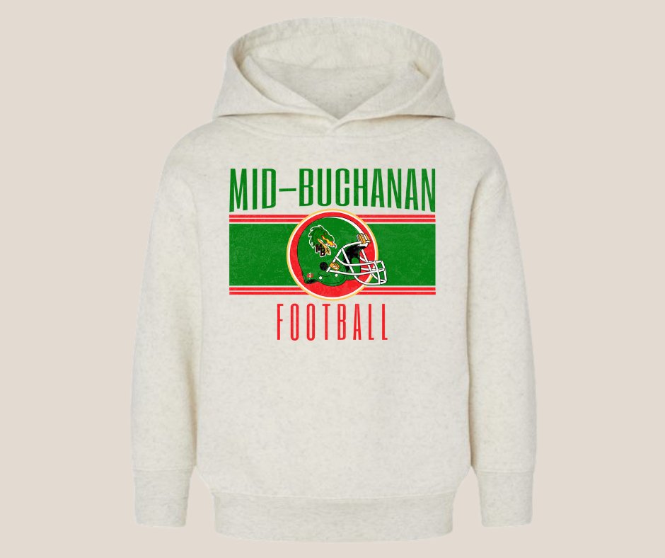 Vintage Mid - Buchanan Football Helmet Cream/Tan Styles - Tees - The Red Rival