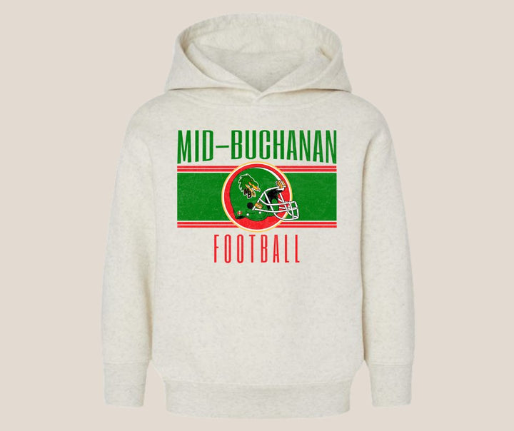 Vintage Mid - Buchanan Football Helmet Cream/Tan Styles - Tees - The Red Rival