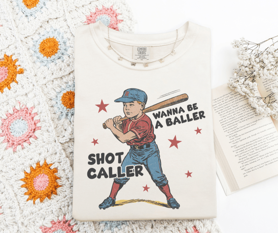 "Wanna be a baller shot caller" Baseball Boy - Graphic Tee - The Red Rival