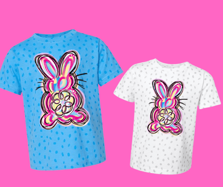 Watercolor Bunny Spot Tees - Tees - The Red Rival