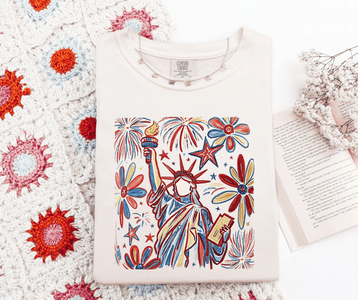 Watercolor Lady Liberty - Graphic Tee - The Red Rival