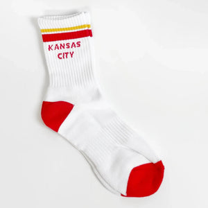 White Kansas City Socks - Adult - Apparel & Accessories - The Red Rival