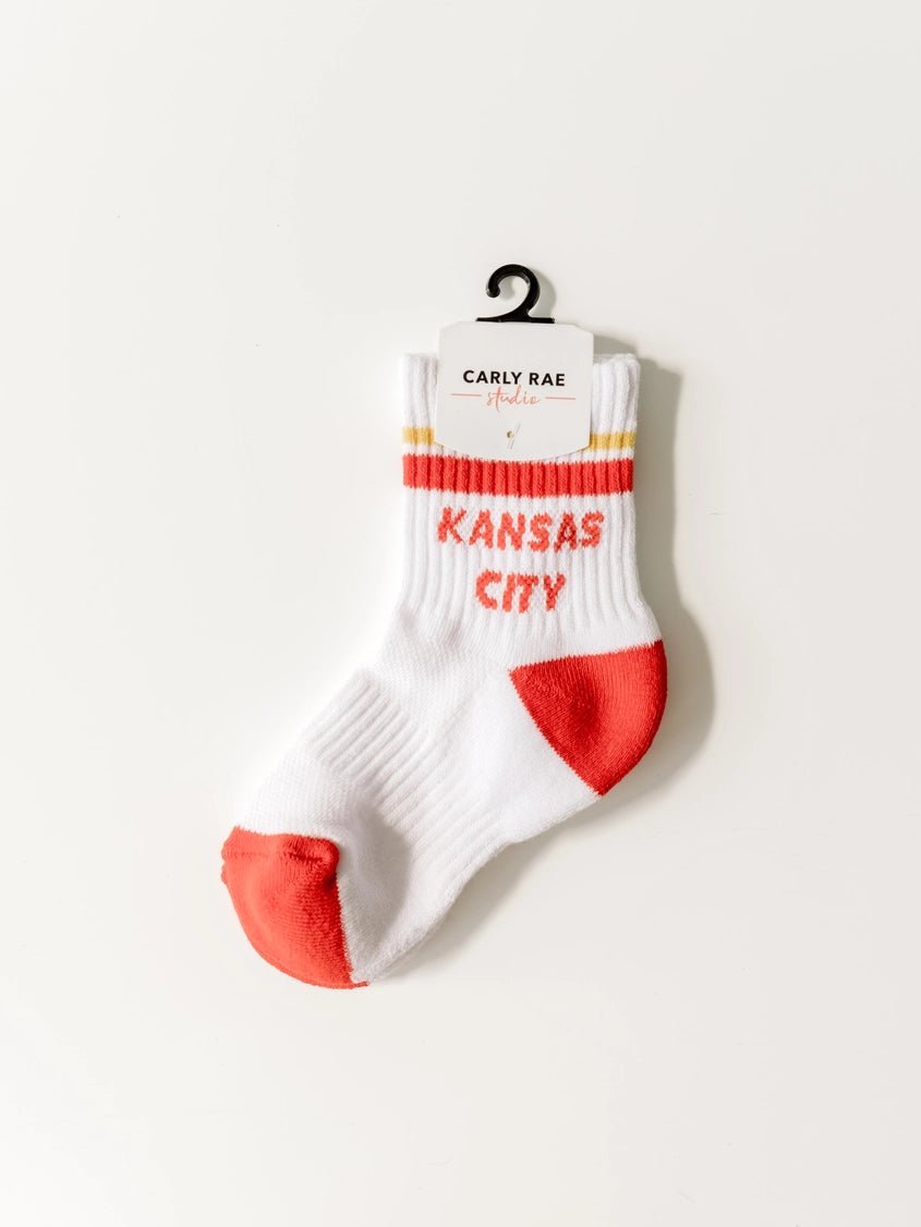 White Kansas City Socks - Youth - Apparel & Accessories - The Red Rival