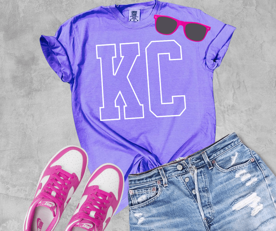 White KC Letters (Pick Your Tee Color) - Tees - The Red Rival