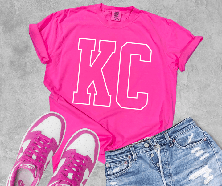 White KC Letters (Pick Your Tee Color) - Tees - The Red Rival