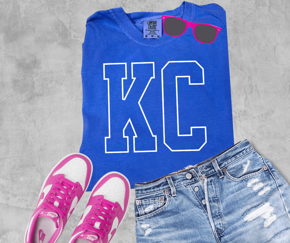 White KC Letters (Pick Your Tee Color) - Tees - The Red Rival
