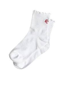 White KC Ruffle Socks - Adult - Apparel & Accessories - The Red Rival