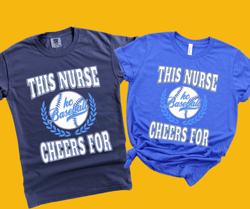 White This Nurse Cheers For KC Baseball Icon (Pick Your Tee Color) - Tees - The Red Rival