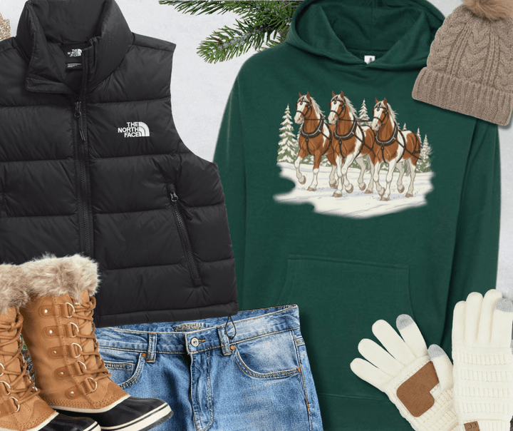 Winter Clydesdale Horses (Choose your Style) - Tees - The Red Rival