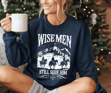 Wisemen Navy Tee or Sweatshirt - Graphic Tee - The Red Rival