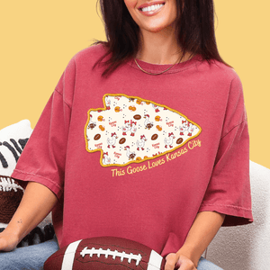 Yellow Arrowhead This Silly Goose Loves Kansas City Tee or Sweatshirt - Wholesale - The Red Rival