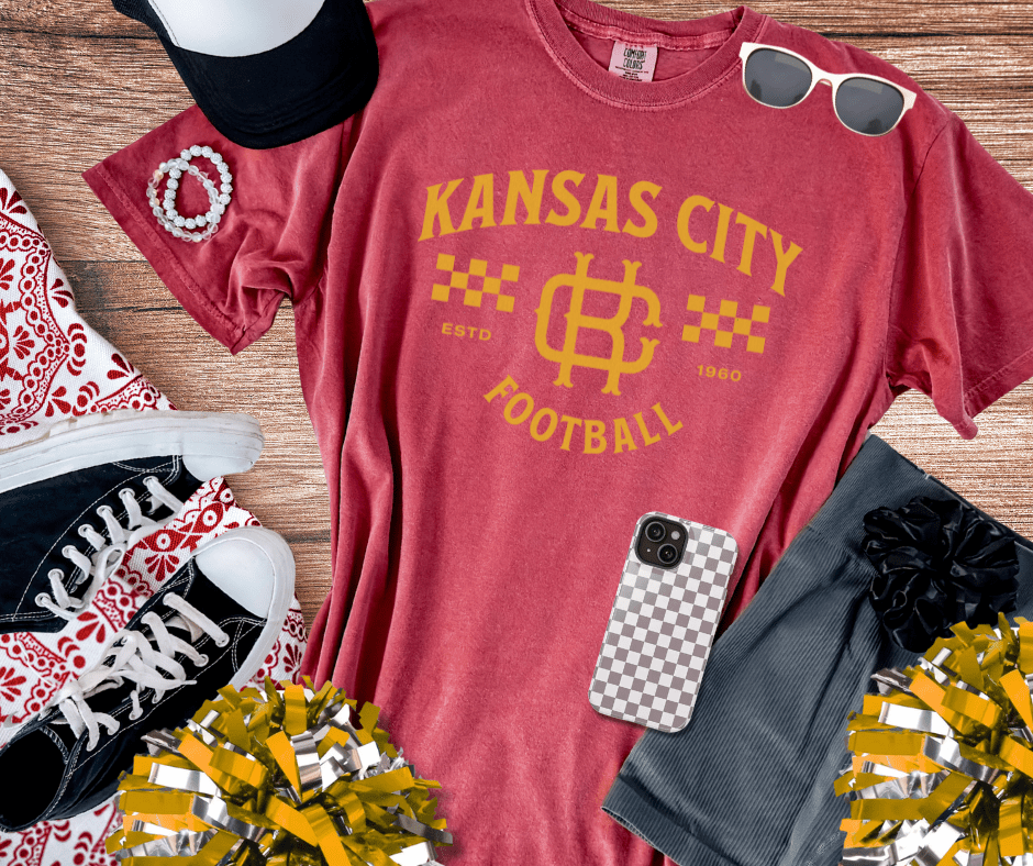 Yellow Vintage Kansas City Football Sweatshirt or Tee - Tees & Sweatshirts - The Red Rival