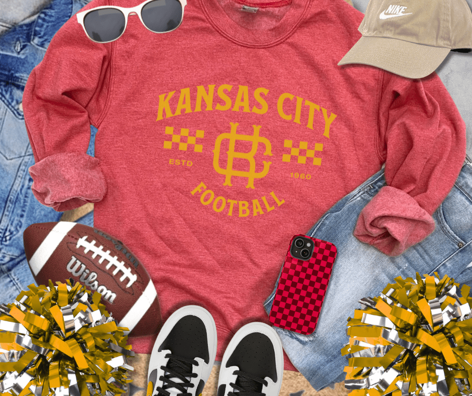 Yellow Vintage Kansas City Football Sweatshirt or Tee - Tees & Sweatshirts - The Red Rival