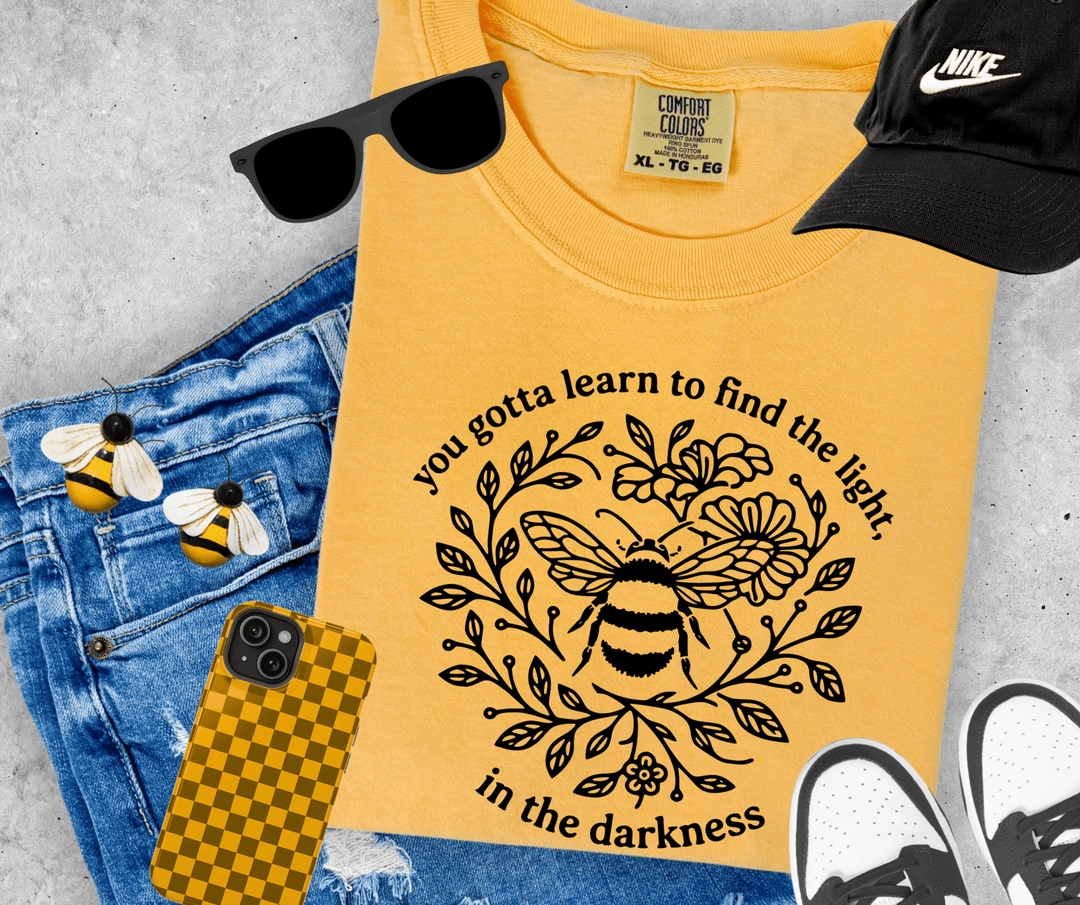 You Gotta Learn to Find the Light in the Darkness Citrus Tee - Graphic Tee - The Red Rival