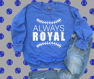 Always Royal Heather Blue Graphic Sweatshirt - Graphic Tee - The Red Rival