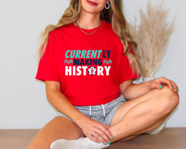 Currently Making History Red Tee - Graphic Tee - The Red Rival