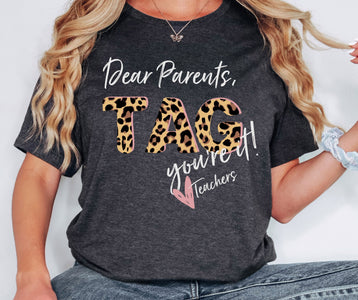 Dear Parents Tag You're It Grey Tee - Graphic Tee - The Red Rival