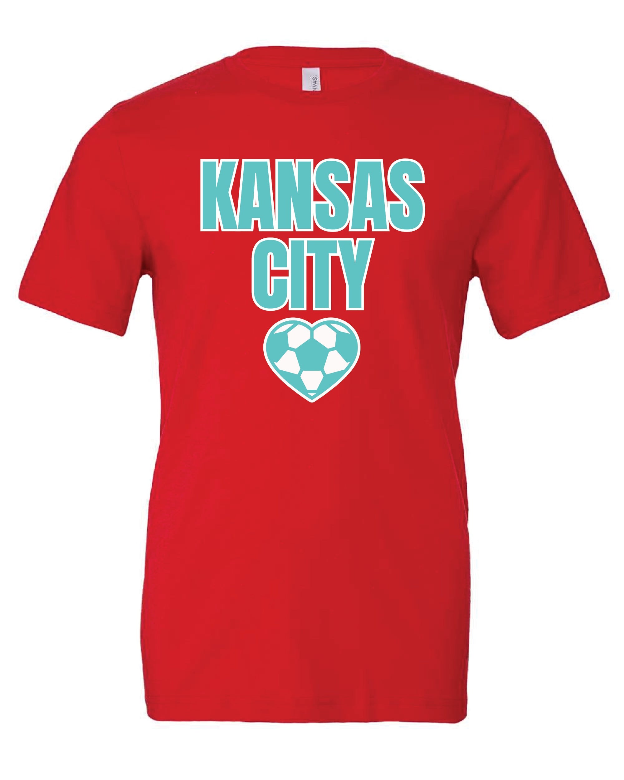 Kansas City Women's Soccer HEART Red Tee - Apparel & Accessories - The Red Rival